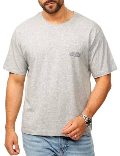 JACK & JONES Infinity Herren T-Shirt Infinity Tee O-Neck Shirt Kurzarmshirt Light Grey Melange L – Ansicht 1
