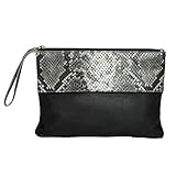 Cremallera de cierre. Eastern Counties Leather - Bolso/Cartera de mano modelo Courtney para mujer (Talla Única) (Negro/Gris Aluminio)