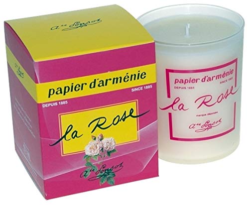 Bougie papier d'armenie - la rose