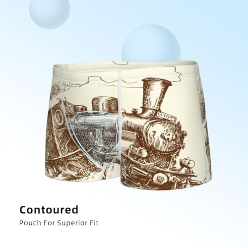 Boys' Cotton Boxer Brief Soft Underwear-Train4