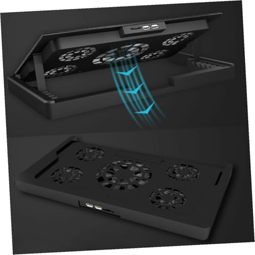 Base para portátil con 5 ventiladores y soporte ajustable miniatura 7