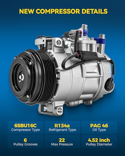 Image of PHILTOP 276274 Air Conditioner AC Compressor with Clutch for Mercedes-Benz E350 2014, 2013 3.5L,ML350 2013-2014 3.5L,GLK350 2013