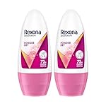 Rexona Powder Dry Underarm Roll-On Deodorant for Women | 72H Odour Protection | 50ML (Combo pack of 2)