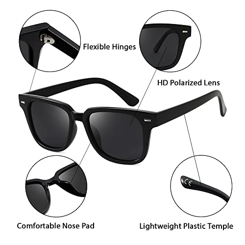 Square Sunglasses For Men Plastic Lightweight Frame Polarized Lens For Driving Sports3