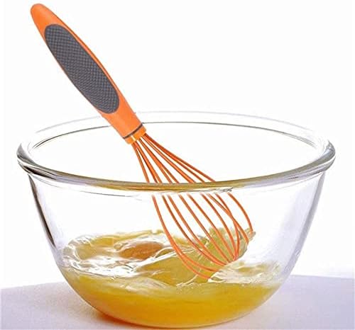 ddq Wisk 10-inch Manual Whisk Mixer Silicone Whisk, Cream Whisk, Flour Mixer, Rotary Egg Mixer, Kitchen Baking Tool Agitator (Color : Green)