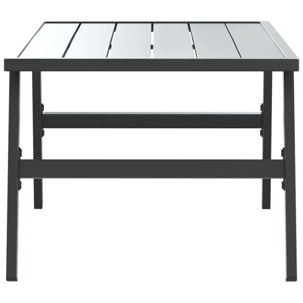 Stoły ogrodowe na zewnątrz - stolik kawowy ogrodowy czarny 90x45x35 cm stal malowana proszkowo