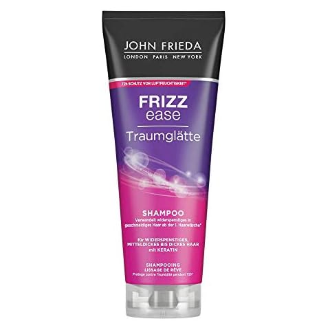 John Frieda - Frizz Ease Traumglätte Shampoo - Inhalt: 250ml - Haarglättung & 72h-Feuchtigkeitssschutz mit Keratin Cover