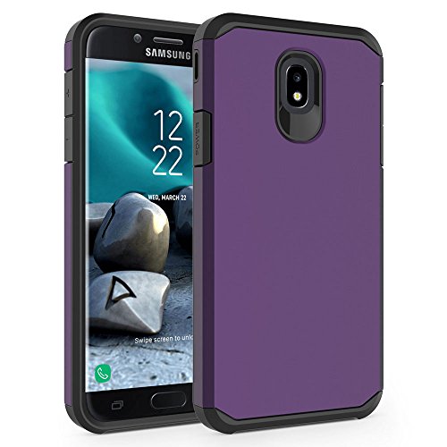 Case for Samsung Galaxy J7 2018 / J7 V 2nd Gen / J7V 2018 / J7 Refine / J7 Star / J7 Aero / J7 Top / J7 Crown / J7 Aura / J7 Eon, SYONER [Armor] Shockproof Protective Phone Case [Purple]