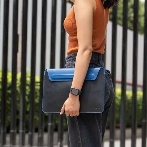 Image of DailyObjects Black-Blue SnapOn Envelope Sleeve for MacBook Air /Pro 33.02cm (13 inch)