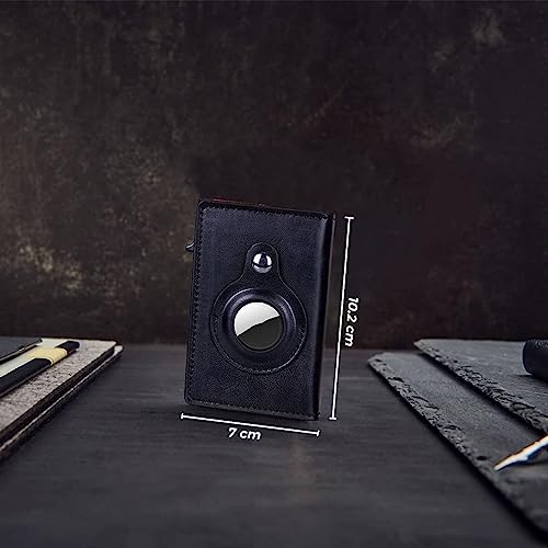 Trifold Tracker Wallet (PU Leather, Brown)2