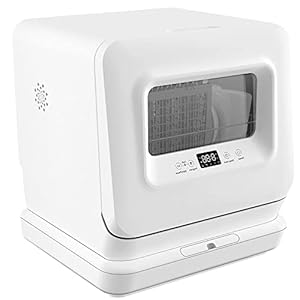 Mini-vaatwasser,45cm tafelvaatwasser,draagbare aanrechtvaatwasser,5 programma’s,ingebouwde watertank van 5,7 l,bovenste…