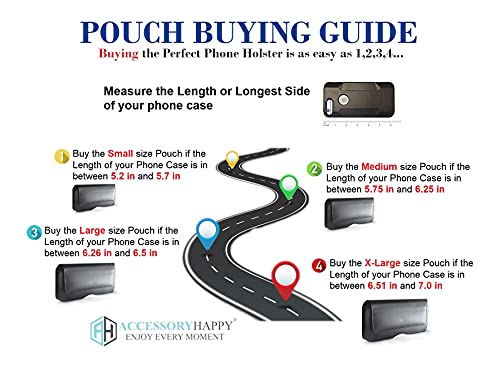 Accessoryhappy Ah Premium Men Leather Cell Phone Hip Carrier Clip Holster With Belt Loop Case, Strong Phone Holder Pouch Carrying Holster For Android Moto Samsung Google Iphone Xr 11 12 Fits Otterbox  thumb #2