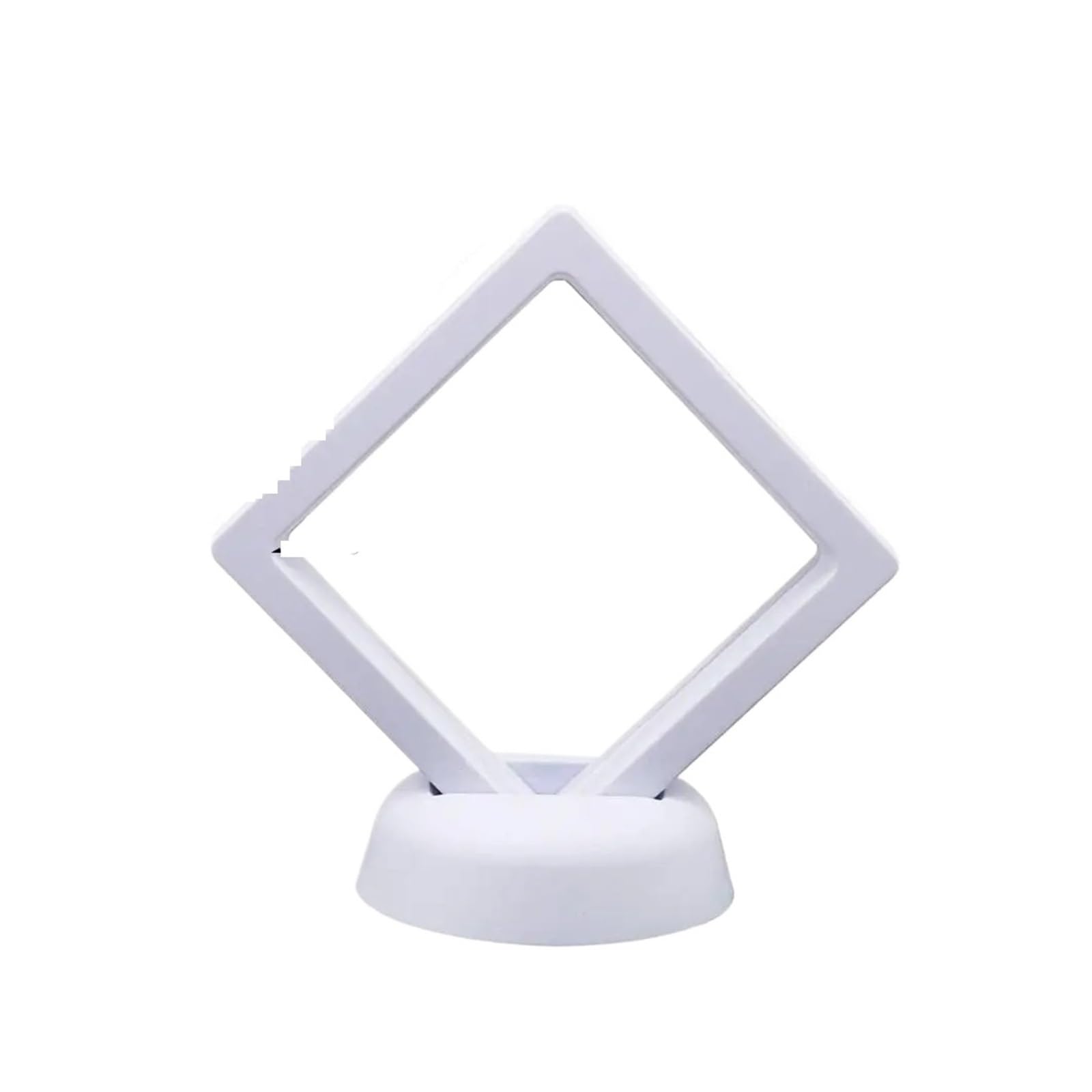 ZGCrumphant Display Floating Frame 10Pcs 3D Coin Jewelry Storage Box Display Case Stand for Necklace Watch Earring Gem Ring Medallion Medal Holder Container for Coins Jewelry(9x9x2cm (White))