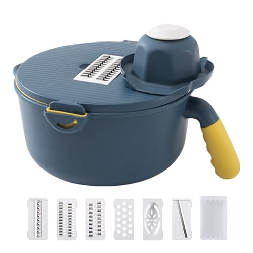 Rebanadoras para frutas y verduras, mandolina de cocina con recipiente, adelgazamiento de verduras para cocina, preparación de comidas, preparación de ensaladas, camping, picnic, , barbacoa