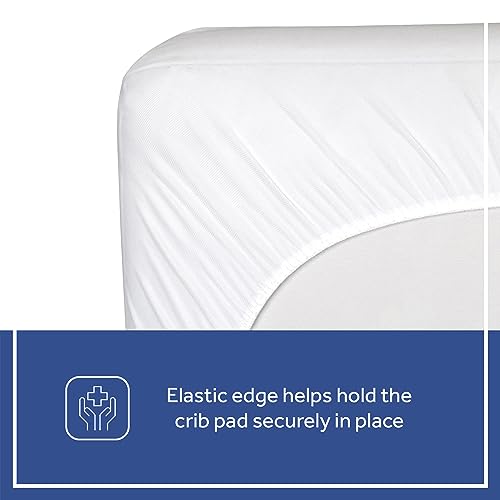 Sealy Baby Allergy Protection Plus Fitted Waterproof Infant Crib Mattress Protector Pad and Toddler Bed Cover, Durable & Comfortable Topper, Machine Washable and Dryer Friendly, 52” x 28”- White by SEALY BABY - Image 8