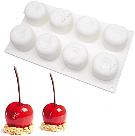 Julai Silicone Cake Mold - Cupcake Mould Dessert Mousse Fondant Chocolate (Cherry Shape)