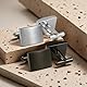 TJUSPIRIT Manschettenknöpfe Herren 2 Paar Silber Schwarz Manschettenknöpfe Business Hemd Cufflinks Set für Business Hochzeit Party(Rechteckige)