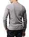 H2H Authentics Men's Long Sleeve Waffle Henley Gray US M/Asia L (CMTTL045)