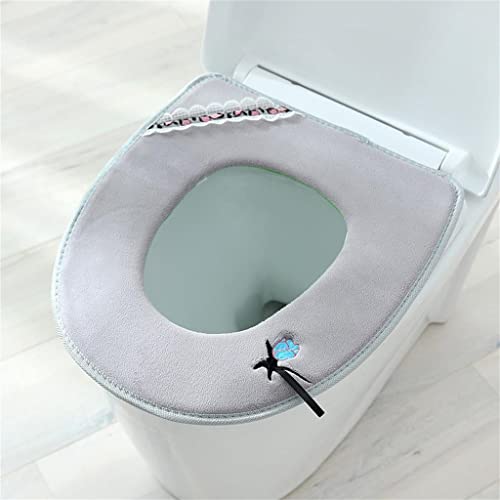 ZSMLB Toilettensitzbezug Toilettensitzkissen Allgemein Verdickter weicher Toilettensitz mit Griff Waschbares Toilettensitzkissen – Bild 3