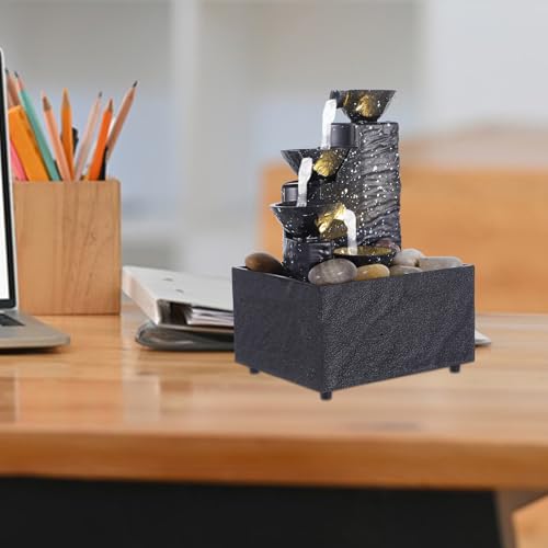 Fuente de cascada decorativa DRESSOOS para oficina calma la mente en momentos tensos 7