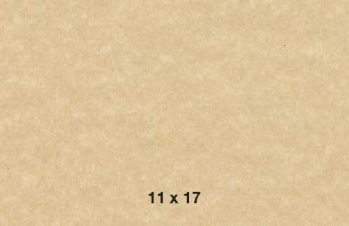 Parchment Paper, Aged, 50 Sheets 11 X 17