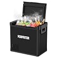 PORFRITOR 12 Volt Refrigerator, 48QT(45L) Electric Cooler, 12V Car Fridge LCD touch Control, 12V Cooler -4?~68?, Portable Freezer 12/24V DC 110-240V AC for Camping, Travel, Truck, Home