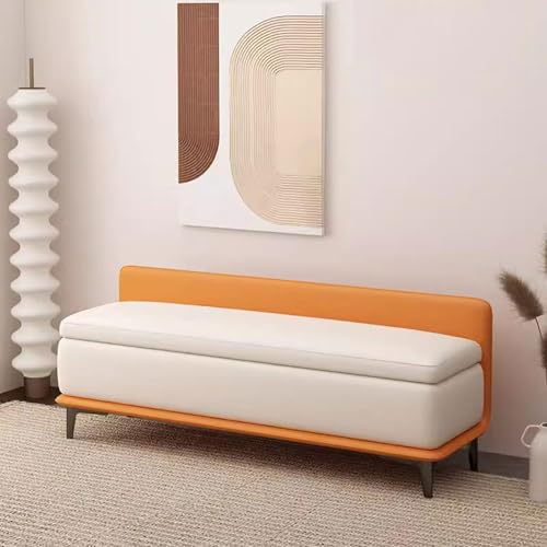 Tabouret de rangement banc chaussures entrée chambre avec grand coffre - 2