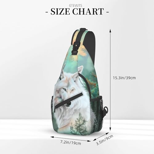 Navajo Teal Wolves Crossbody Bag for Women Men- Vintage Elegant Chest Bag Sling Bag Fashion Backpack Daypack4