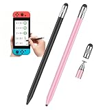 3-in-1 Stylus Pen for Nintendo Switch, High Precision and Sensitivity, Compatible for Samsung Galaxy/iPhone/iPad/Android Tablets, Universal Stylus Pen for All Touchscreen Devices (Black/Rosegold)