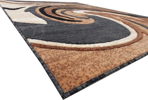 Image of Soft Premium Red Carpet 5x7 ft - Washable, Anti-Skid, Fade-Resistant Acrylic Rug for Living Room, Hall, Bedroom, Modern Decor