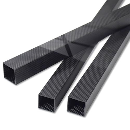 1Pcs 500MM 3K Full Carbon Fiber Square Tube High Strength Outer Diameter 25/26/28/30/32/34/35/36/40mm Plain Matte 3K Carbon Fiber Square(30x30x28mm)