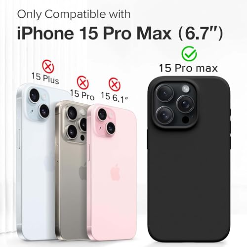 Image of Kratos Soft Silicone Case Cover Compatible with iPhone 15 Pro Max - Everyday Comfort Protection, Wireless Magnetic Charging Case with Raised Edge Camera & Screen Protection, Shock-Resistant Design