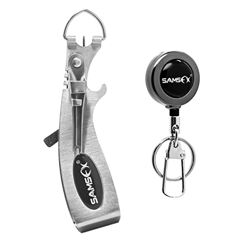 Image of SAMSFX Fishing Knot Tying Tool 4 inch Quick Knot Tool 6 in 1 Multifunction Nippers