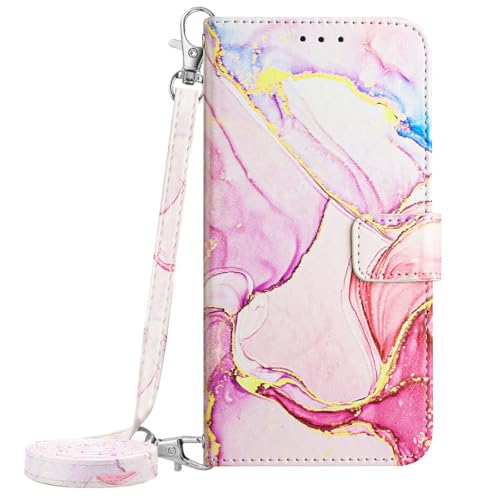 HAOFUGUI Funda para OPPO A16 / A16S, con Ranuras para Tarjetas Soporte Plegable, PU Carcasa Cuero, Elegantes Magnética Flip Folio Case-LS005