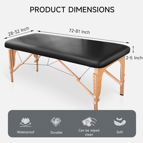 Housse de table de massage en cuir synthétique contre les taches de gras