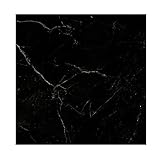 【Paquete】Recibirá 10 hojas de baldosas para pisos despegar y pegar. Tamaño: 12 x 12" (30 x 30 cm), que cubre 9,7 pies cuadrados/0,9㎡ por juego. Color: Negro mármol.