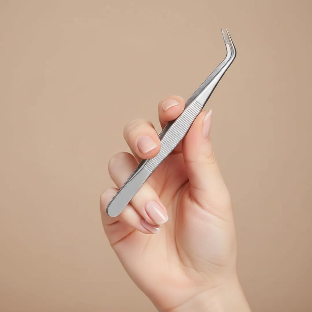 Silvery Professional Stainless Steel Ear Wax Removal Tweezers, Spiral Design, Earwax Removal Products