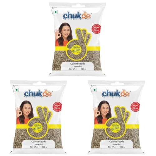 Image of Chukde Ajwain Sabut, Carrom Seeds Whole Spices, 200g (Pack of 3)