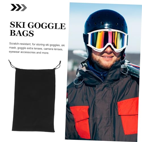 100 Pochons en Microfibre à Cordon pour Lunettes et Masques de Ski