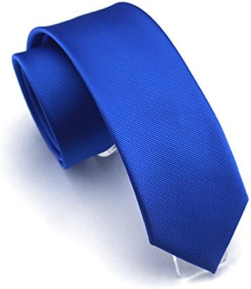 Solid Royal Blue Color Slim Ties Pure Color Necktie Mens Ties 2.4'' (6cm)+ Gift Box