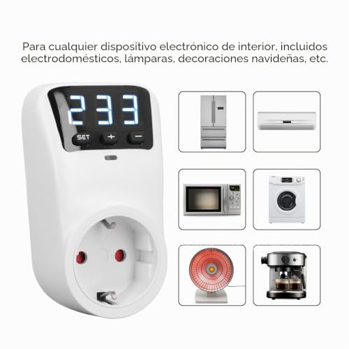 Protector de voltaje contra sobretensiones para enchufe europeo de 230V 4