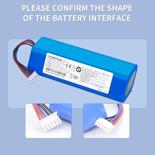 TZRONG 6800mAh 14.4V Vacuum Battery Replacement for Ecovacs Deebot T5 T8 T8+ T9 T9+ Deebot Ozmo 950 T 10 T 9 DX65 DX93 DX96 T 10 DBX33 DX9G DLX11-21/61 DBX11-11/21 X1 Turbo Omni T10 Turbo T10 Plus by TZRONG - Used condition - Image 4