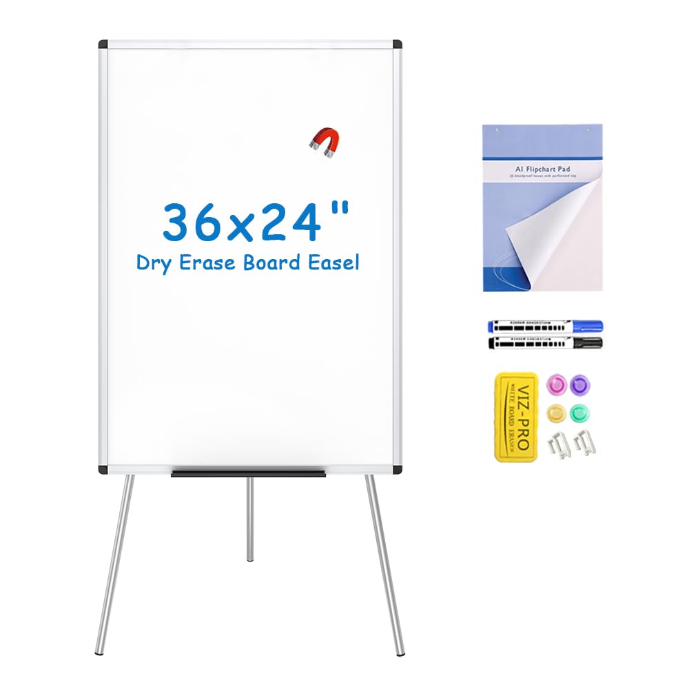 VisionPro Magnetisch Whiteboard 90×60 cm - Wit/Aluminium