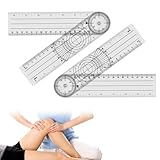 2 Stück Goniometer,Winkelmesser Physiotherapie,Winkelmesser Medizin für Physiotherapie,Sporttherapie und Heimarbeit,Goniometer Digital,Protractor,Goniometer Physiotherapie,Transparenter Gelenkmesser