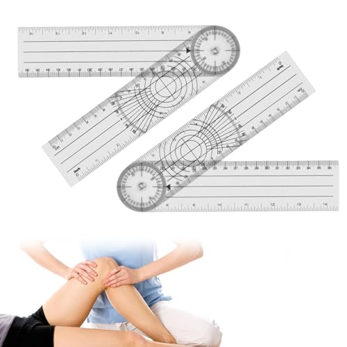 2 Stück Goniometer,Winkelmesser Physiotherapie,Winkelmesser Medizin für Physiotherapie,Sporttherapie und Heimarbeit,Goniometer Digital,Protractor,Goniometer Physiotherapie,Transparenter Gelenkmesser