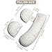 Oskeray Pregnancy Pillow for Sleeping, Maternity Pillow Support for HIPS, Backs, Legs, Maternity Pillow with Detachable and Adjustable Pillow Cover