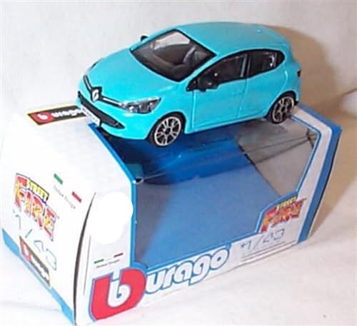 Burago Street fire R’ENAULT’ Clio in Blue Car 1:43 scale Diecast model