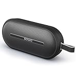 SOWO Portable Wireless Speaker with Bluetooth, Enhanced Immersive Bass, Partyboom Technology, 40W Loud Clear Stereo Sound, IP67 Waterproof, 16H Playtime for Outdoor, Camping and Travel - Deep Black