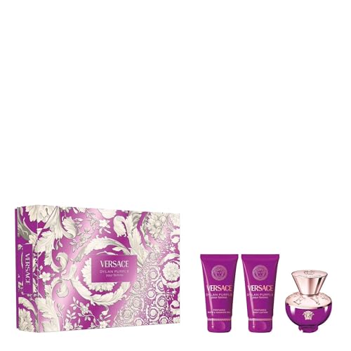 Versace Dylan Purple Eau de Parfum Gift Set 2025-50ml EDP, 50ml Body Lotion and 50ml Shower Gel