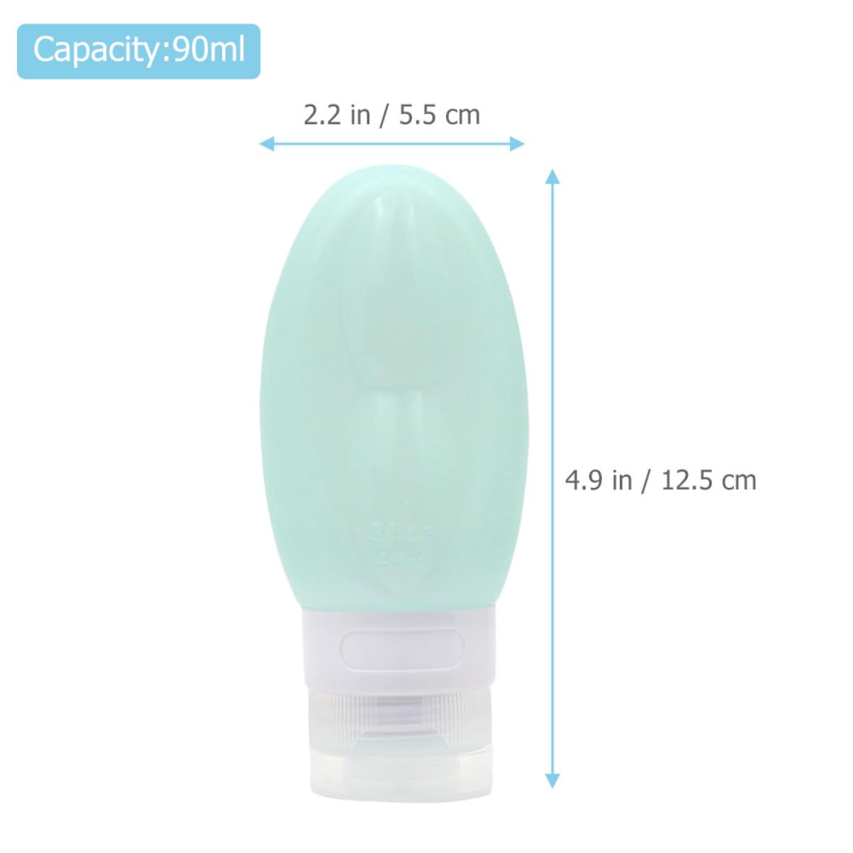 PACKOVE 3 Set Set Di Bottiglie Articoli Da Toeletta Riempibile Portatile Bottiglia Per La Distribuzione Del Viaggio Bottiglia Di Lozione Di Erogazione Gel Di Silice 4 Pezzi*3
